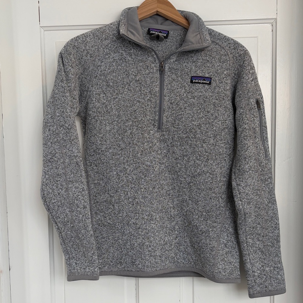 Patagonia Heathered Gray Fleece Pullover 1/4 Zip Size Small Women’s